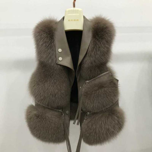 Women's Leather Vest Jacket Winter New Korean Version - ROUTINE FASHION